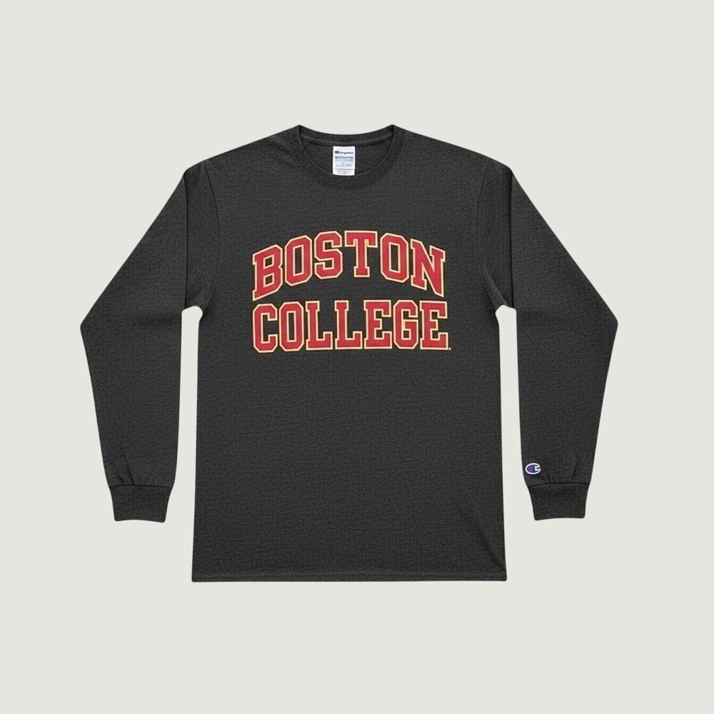 Champion Boston College Long Sleeve T-Shirt Medium Charcoal Gray Eagles